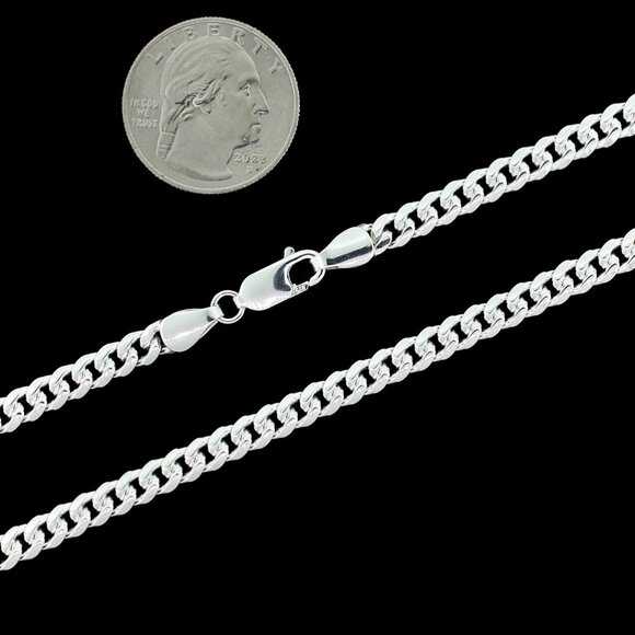Real 925 SOLID Sterling Silver 5.5mm Miami Cuban Link Chain Necklace 20" inch - Picture 3 of 6